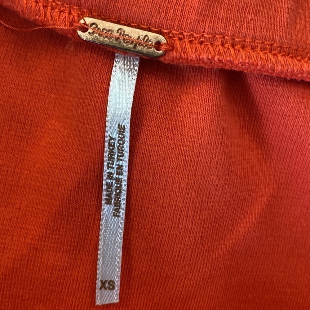 Free people hugger orange bell boho sleeve dress xs - Picture 3 of 6